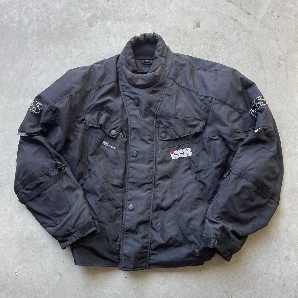 iXS Jacket Mens Large Black‎ Textile Motorcycle Biker Armour Quilted Size XL
